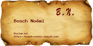 Bosch Noémi névjegykártya